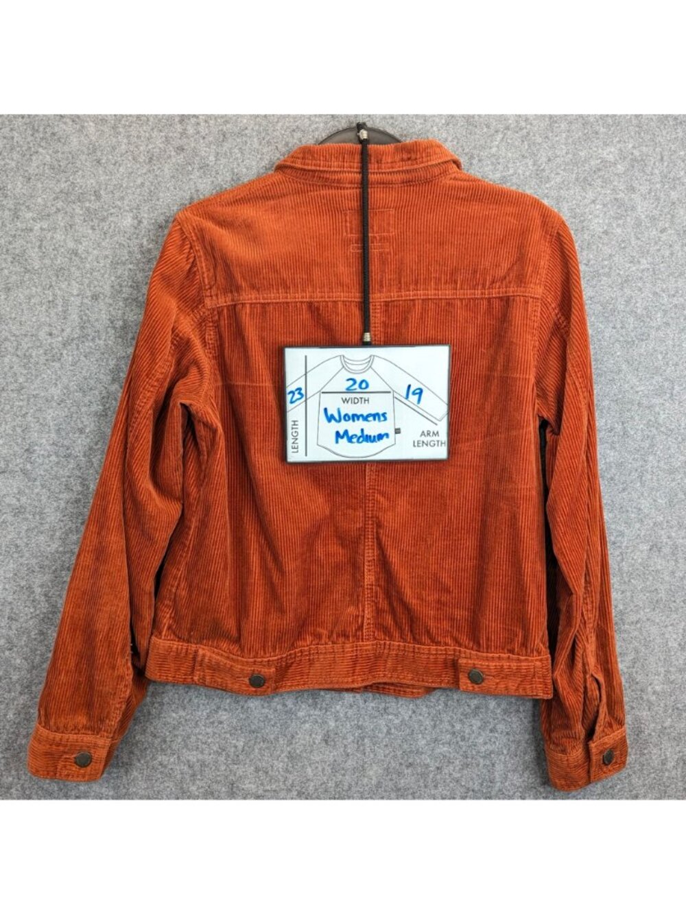Universal Thread Freeborn Womens Corduroy Jacket Rust Orange Size M Snap Button - Picture 9 of 9